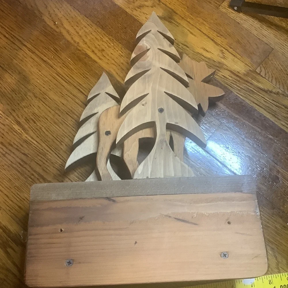 Hand crafted Moose Pine Tree Rustic Cabin Hooks Hanger
